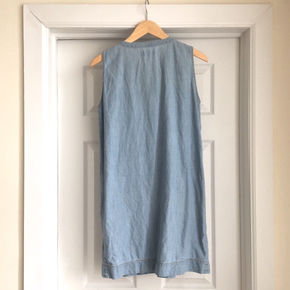 SOLD MADEWELL Lace Up Chambray Dress - Picture 5 of 5